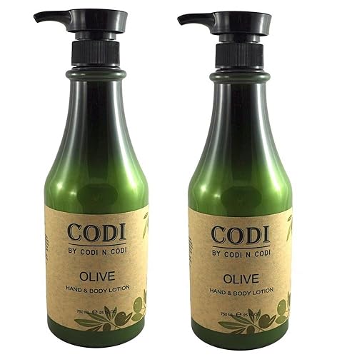 Codi Olive Hand & Body Lotion 750Ml/25Oz - Moisturizing Lotion (Pack Of 2)