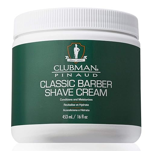 Clubman Pinaud Classic Barber Shave Cream, Moisturizing, 16 Fl Oz, All Beard Types