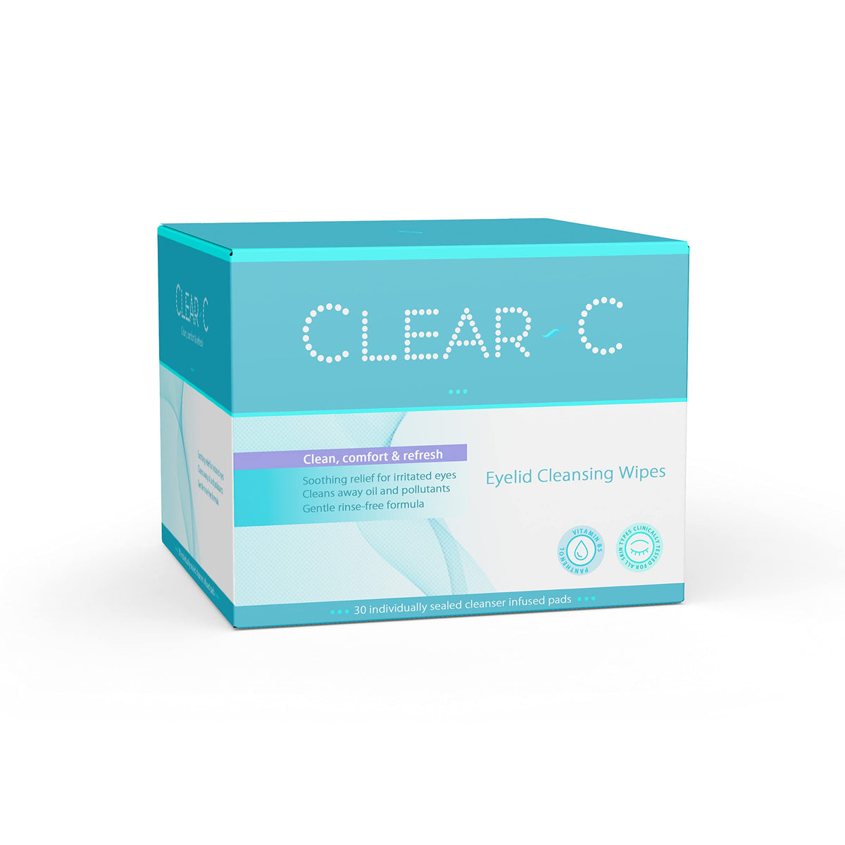 Diamond Wipes Clear C Eyelid Wipes – Pre-Moistened Travel Eye Cleaning Wipes, 30 Count