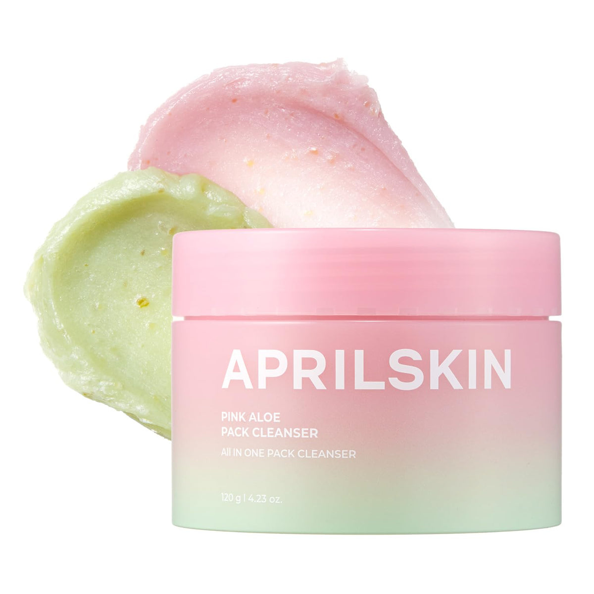 Aprilskin Pink Aloe Facial Polish Cleanser - Gentle Exfoliation, Removes Waterproof Makeup, 4.23 Oz