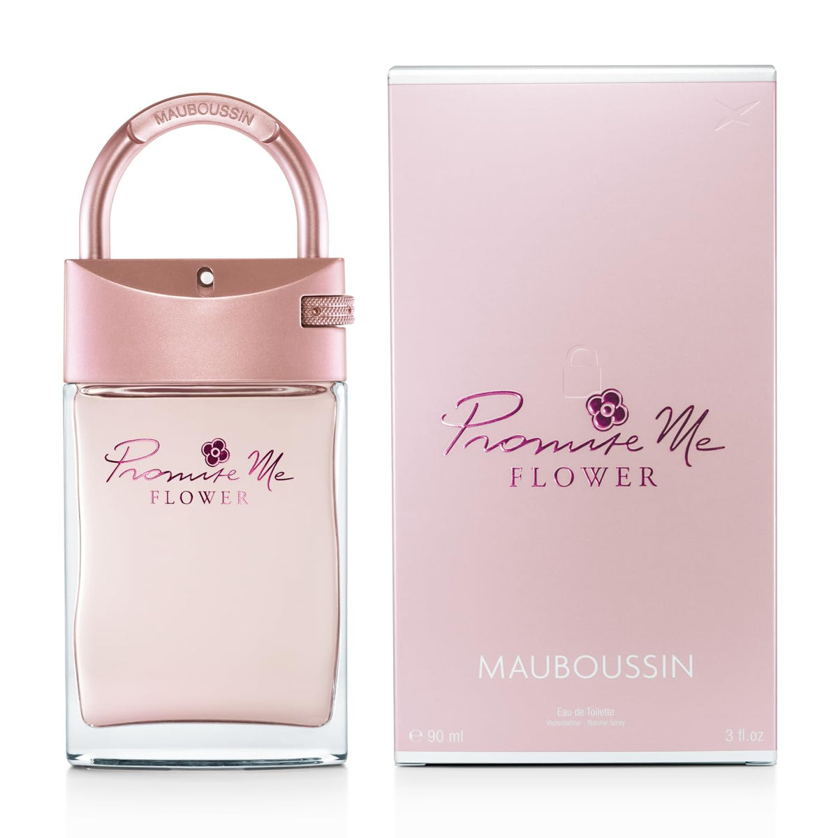 Mauboussin Promise Me Flower Eau de Toilette 90ml - Floral Perfume for Women - Pink & Purple