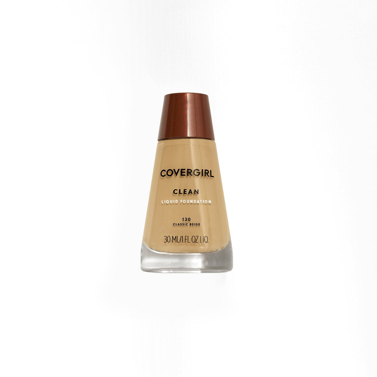 Covergirl Clean Makeup Foundation, Classic Beige 130, 1 Oz - Flawless Finish, All-Day Wear