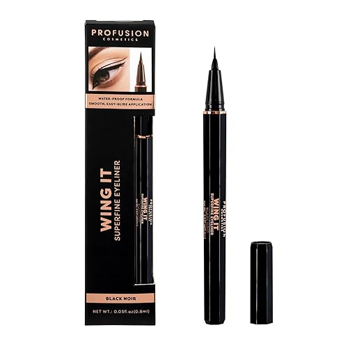 Profusion Cosmetics Wing It Superfine Eye Liner - Long Lasting Black Makeup, Cruelty-Free