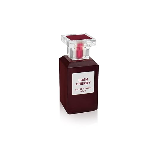 Fragrance World Lush Cherry Eau De Parfum 80ml Unisex | Luxury Niche Perfume Made in UAE, 2.7 Fl Oz