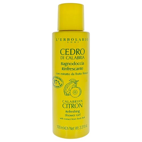 L'Erbolario Refreshing Shower Gel - Calabrian Citron, 3.3 Oz Unisex Body Wash