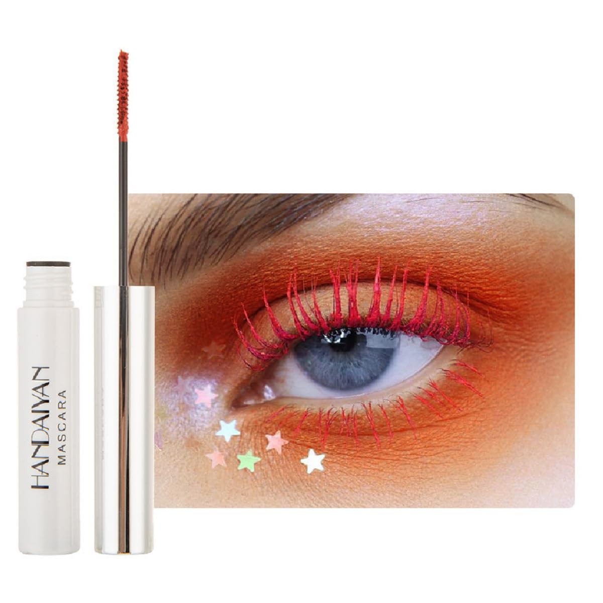 Nvyue Red Coral Waterproof Mascara - Fast Drying, Curling & Lengthening - 0.18 Fl Oz