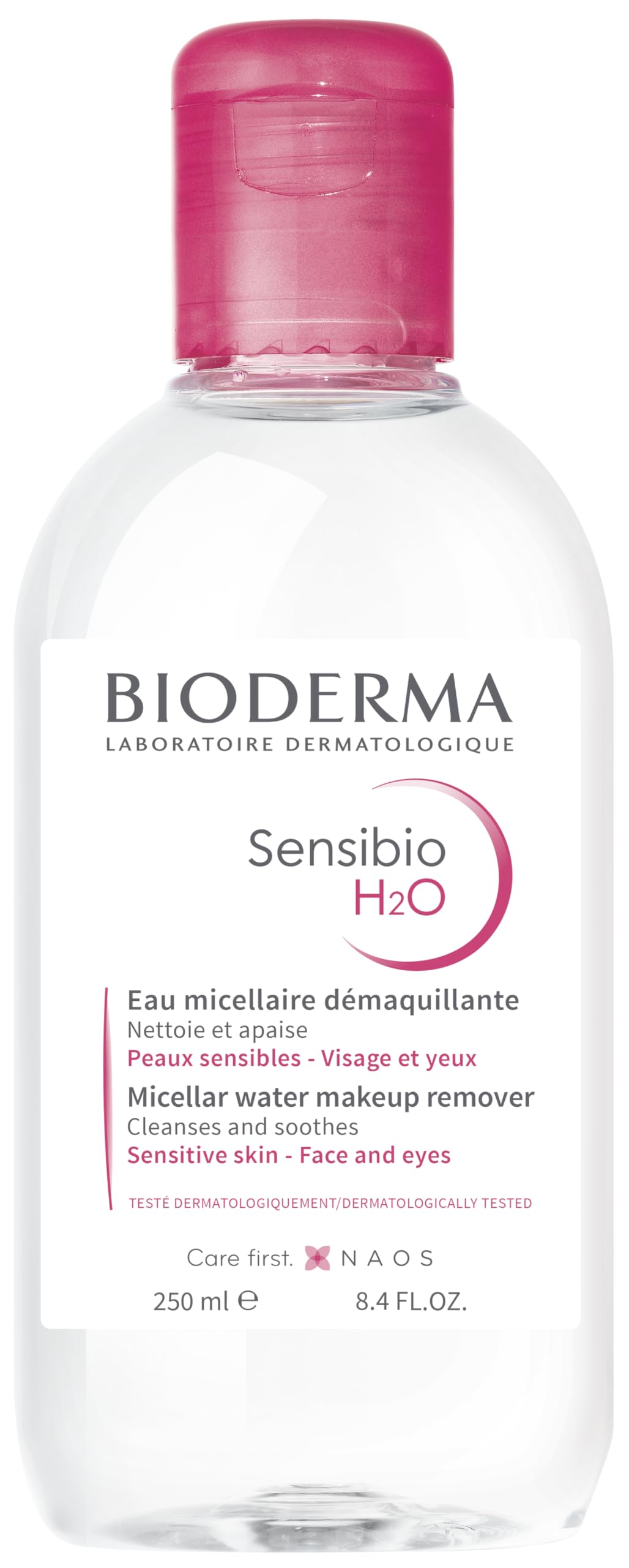 Bioderma Sensibio H2O Micellar Water, Fragrance-Free Makeup Remover For Sensitive Skin, 8.4