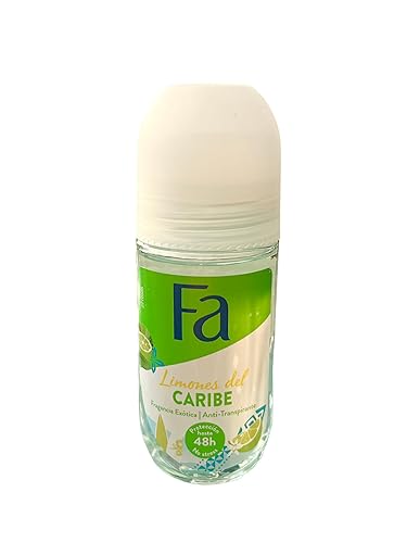 Fa Deodorant Roll-On Caribbean Lemon, 1.7 Ounce (50Ml) - Fresh & Long-Lasting Protection