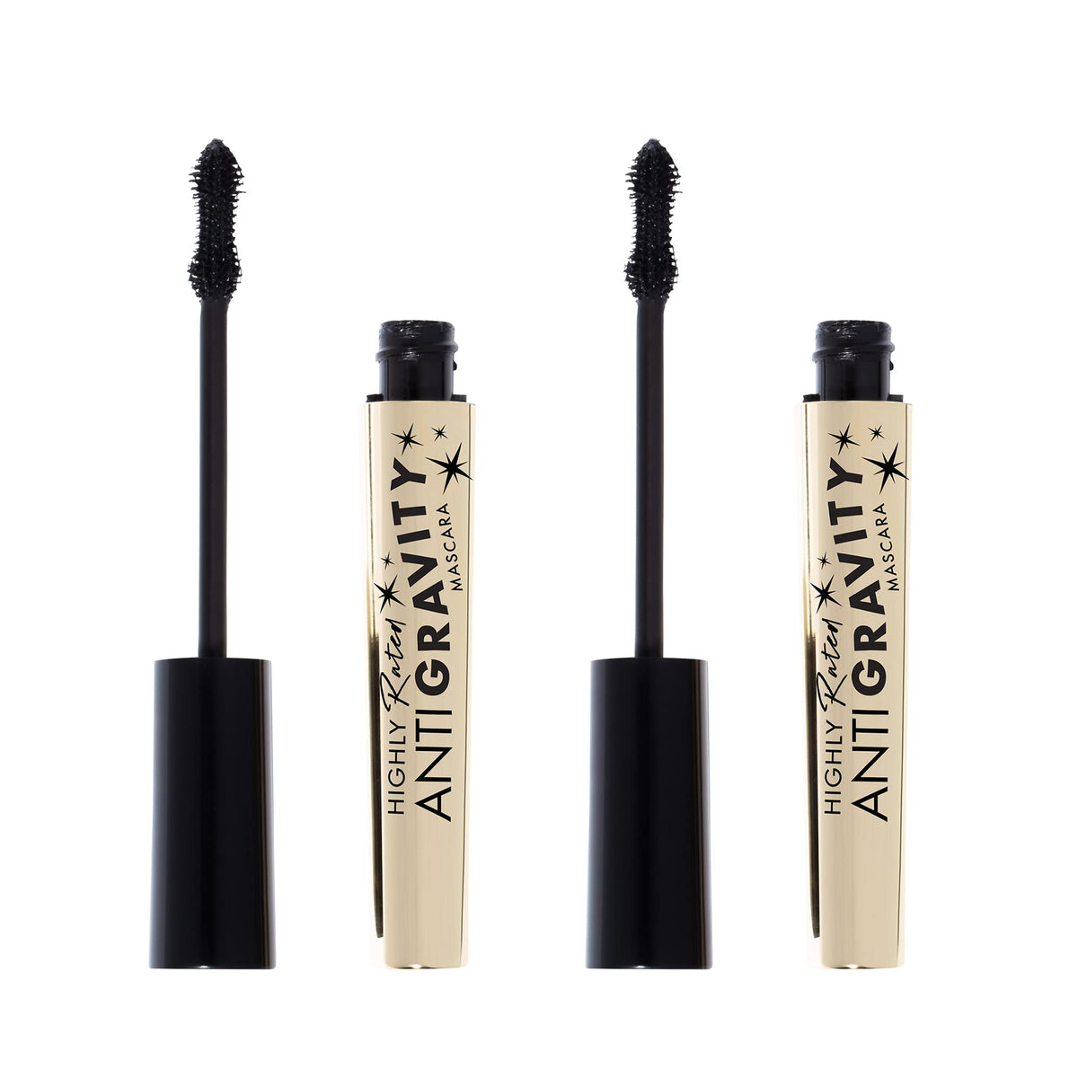 Milani Highly Rated Anti-Gravity Black Mascara - 2 Pack With Castor Oil, Hourglass Brush