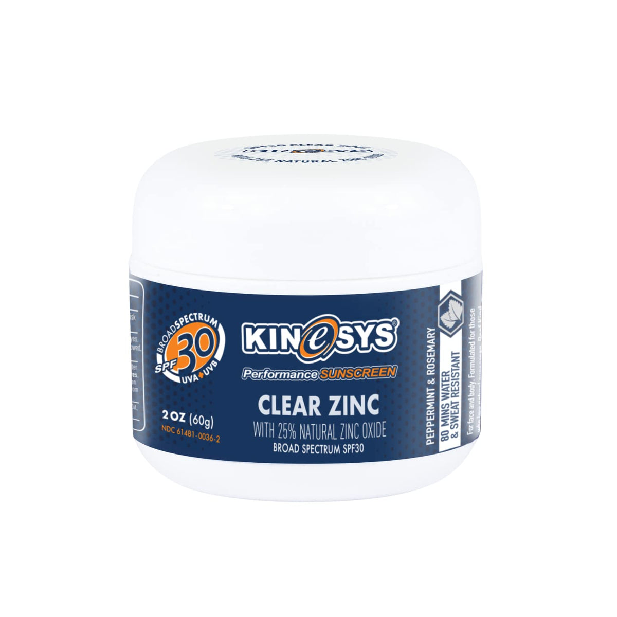 Kinesys Spf 30 Reef Safe Zinc Oxide Sunscreen - Clear, Broad Spectrum Uva/Uvb, Peppermint Scent