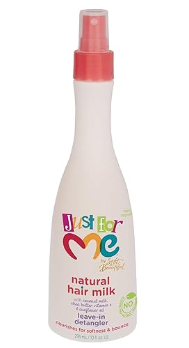 Just For Me Hair Milk Leave-In Detangler, 10 Oz - Softens & Tames Curls, 2 Count