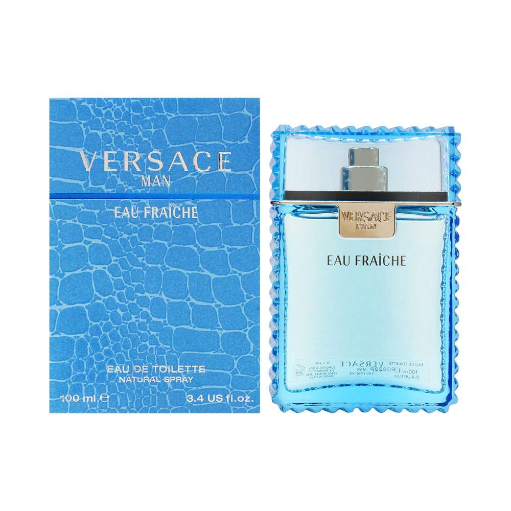 Versace Man Eau Fraiche 3.4 Oz Eau De Toilette Spray For Men - Fresh Scent By Versace