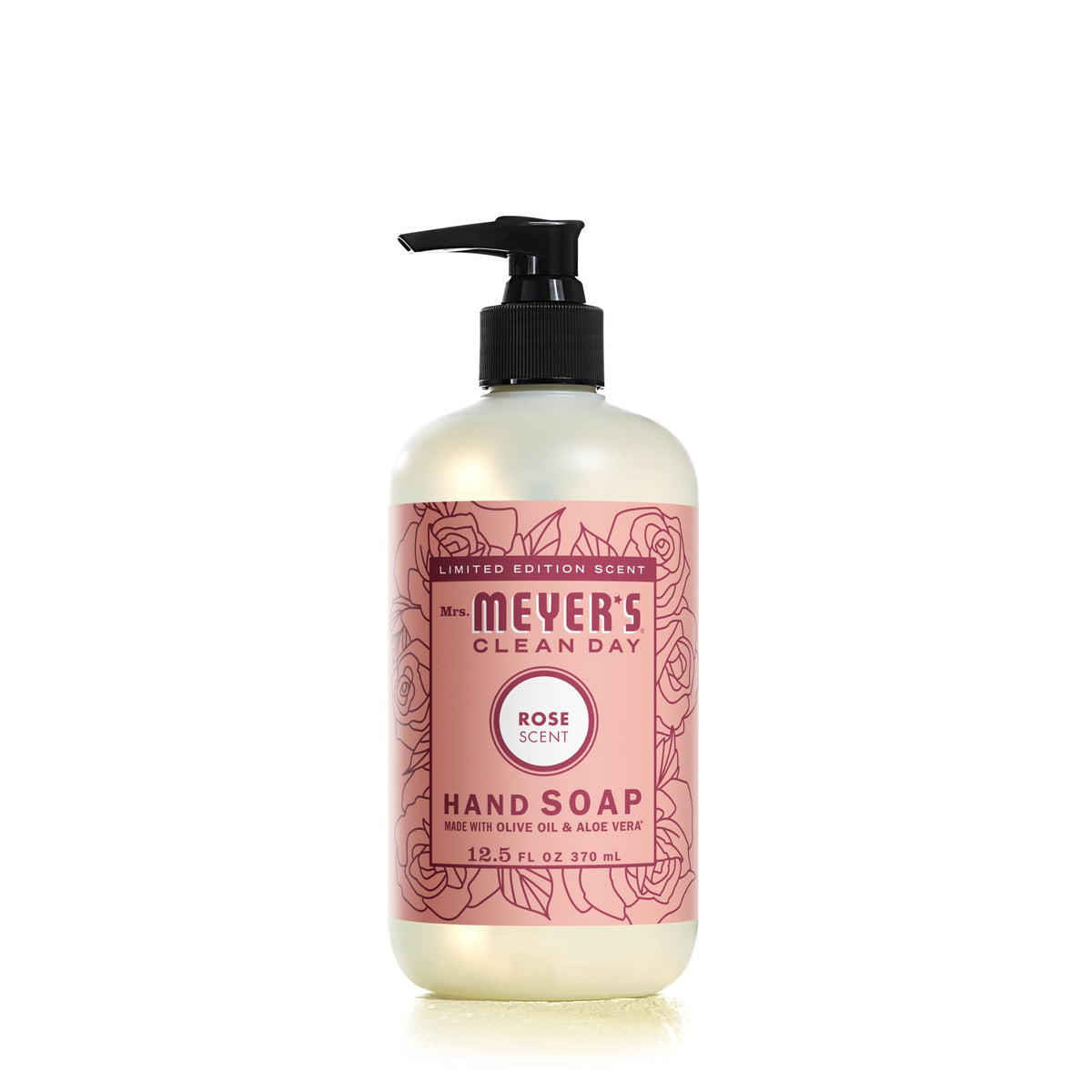 Mrs. Meyer'S Clean Day Hand Soap With Essential Oils, Biodegradable, Rose, 12.5 Fl Oz