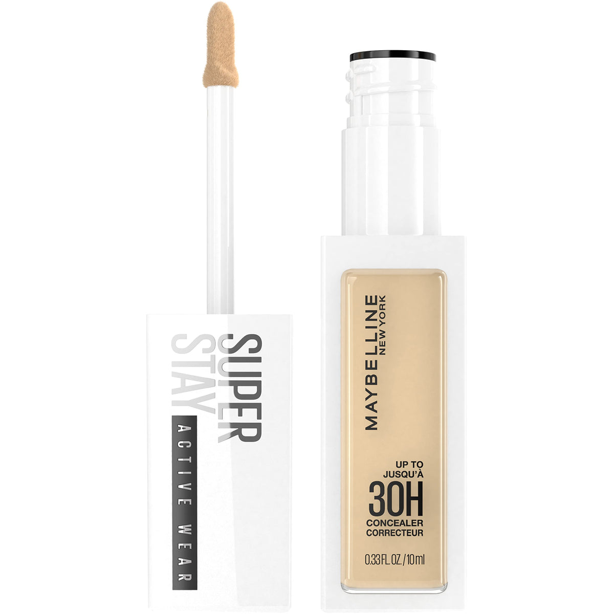 Maybelline Super Stay Liquid Concealer, Full Coverage, 30 Hour Wear, Oil-Free, Shade 22, 0.33