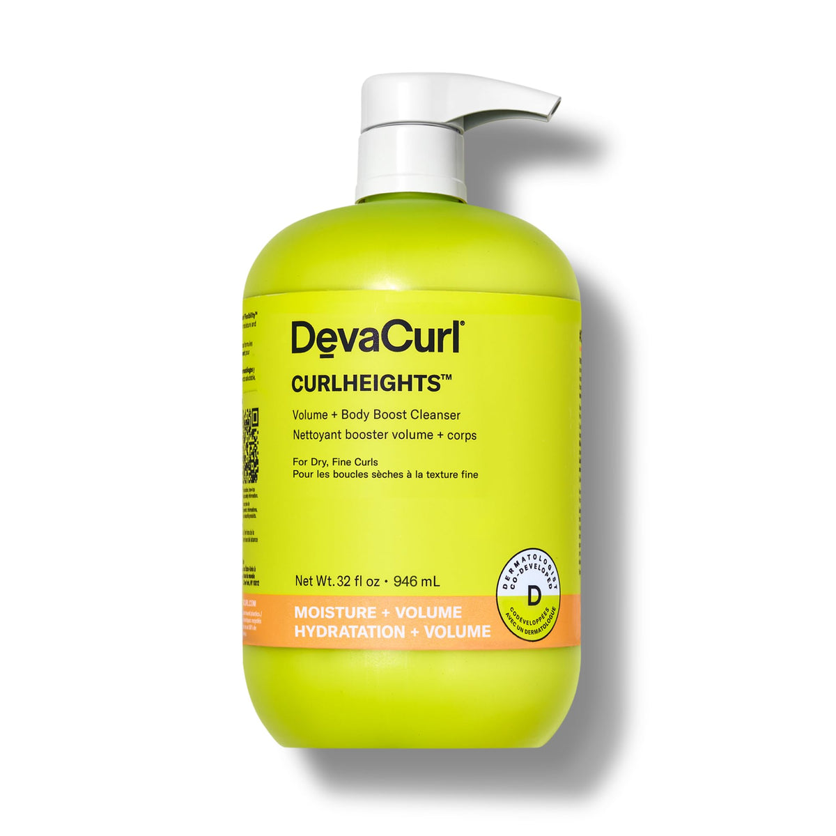 Devacurl Curlheights 32 Oz Volume & Body Boost Cleanser - Green Hair Care Solution