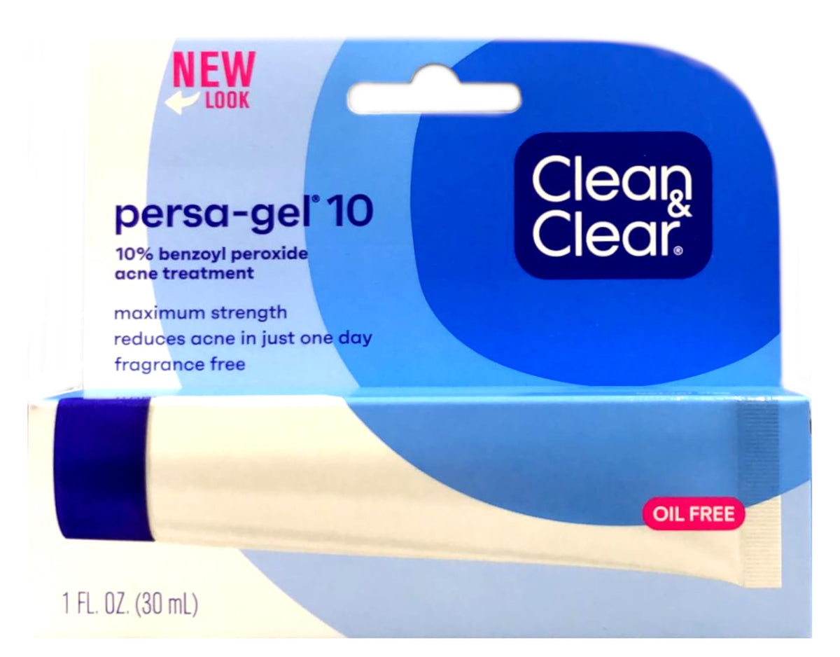 Clean & Clear Persa-Gel 10 Acne Gel, 10% Benzoyl Peroxide, 1 Oz - Exclusive Edition