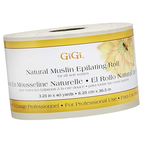 Gigi Natural Muslin Roll - 3.25 In. X 40 Yards - Ideal For Waxing And Beauty Treatments