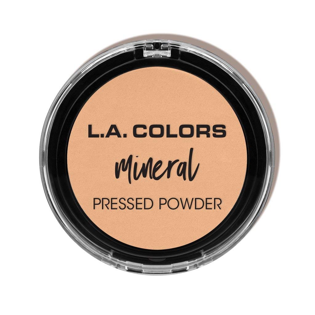 L.A. Colors Mineral Pressed Powder, Creamy Natural - 1Oz Lightweight Finish Makeup