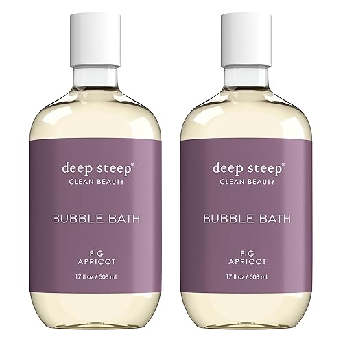 Deep Steep Bubble Bath, Fig Apricot, 17 Fl Oz (Pack Of 2) - Nourishing And Relaxing Soak