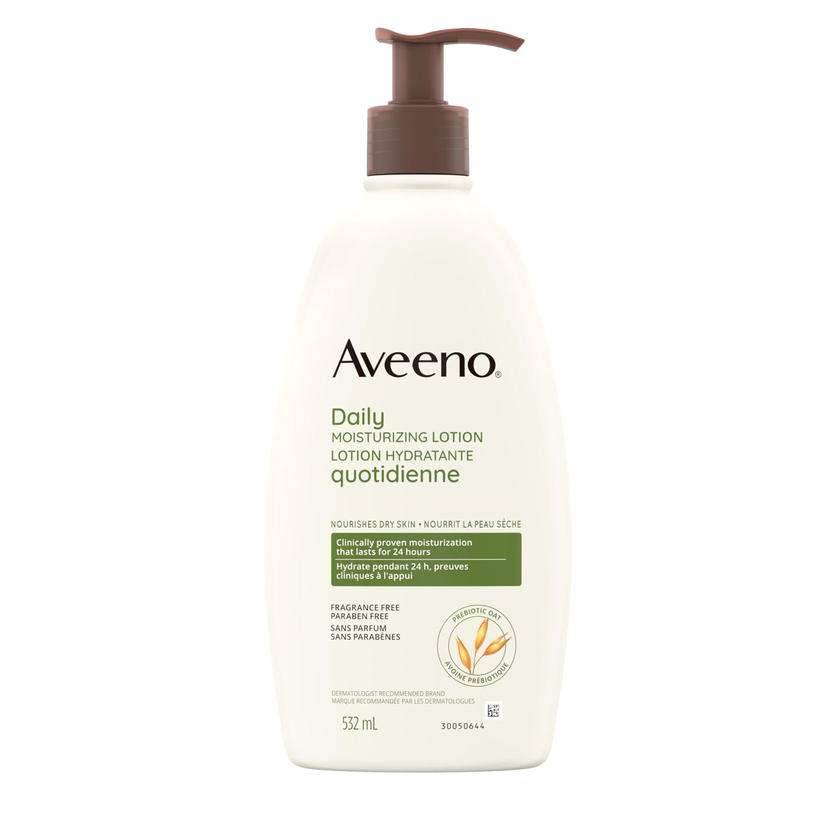 Aveeno Daily Moisturizing Lotion Pump For Dry Skin, 532Ml - Hydrating & Nourishing