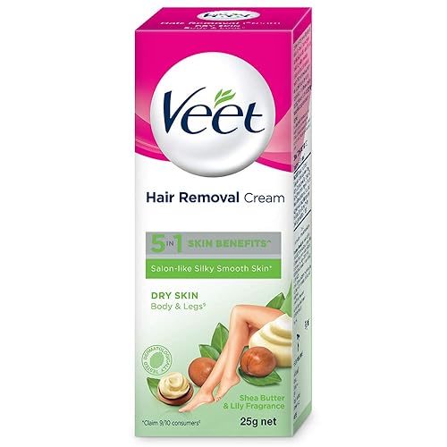 Veet Hair Removal Cream For Dry Skin, 25G - Smooth & Gentle Formula, Ideal For Sensitive Skin