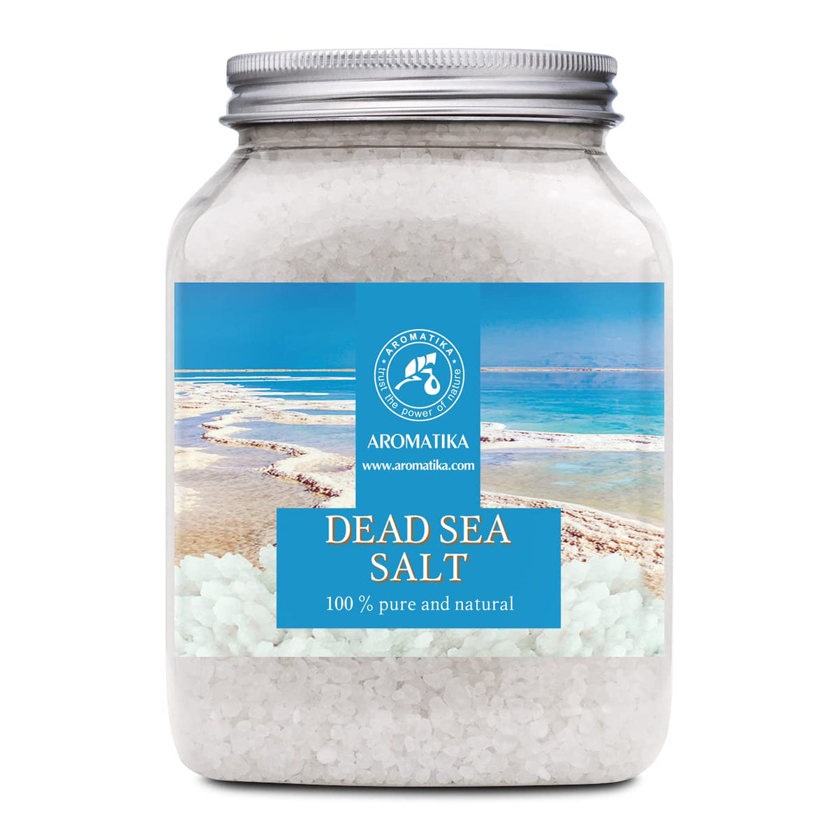 Aromatika Dead Sea Salt 35 Oz - 100% Pure Natural Bath Salts For Relaxation & Stress Relief