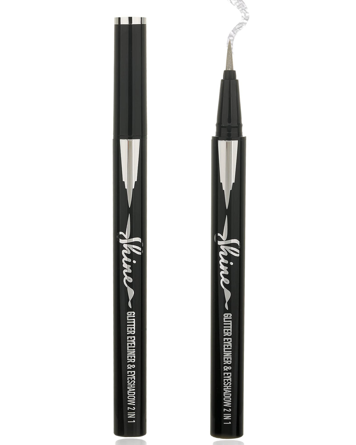 Lysdefeu Silver Glitter Eyeliner - Long Lasting Waterproof Liquid Liner Makeup Pen