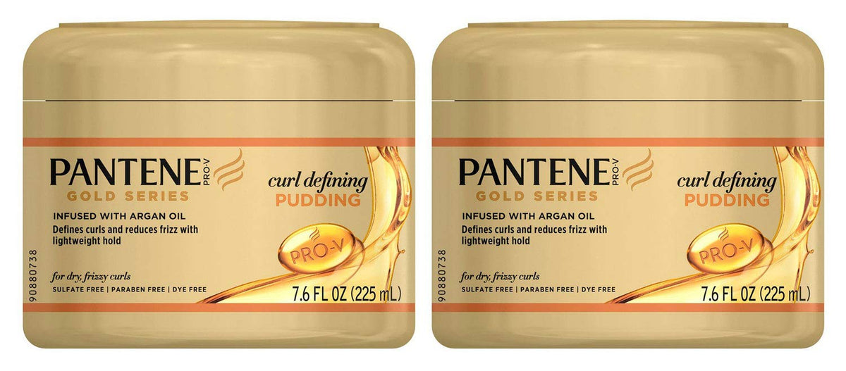 Pantene Gold Series Curl Defining Pudding, 7.6 Oz Jar (Pack Of 2) - Nourishing Hair Care