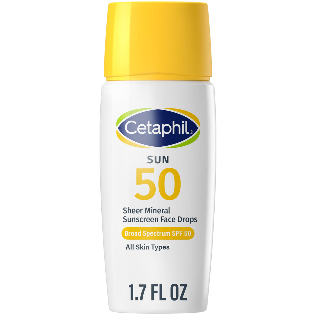 Cetaphil Sheer Mineral Liquid Sunscreen Spf 50 For Sensitive Skin, Unscented, 1.7 Fl Oz