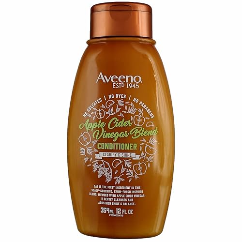 Aveeno Apple Cider Vinegar Conditioner, 12 Oz (Pack Of 6) - Nourishing Hair Care