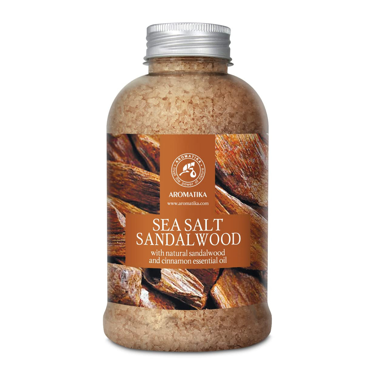 Aromatika Bath Salts 21.16 Oz With Sandalwood & Cinnamon Essential Oil For Relaxation & Sleep