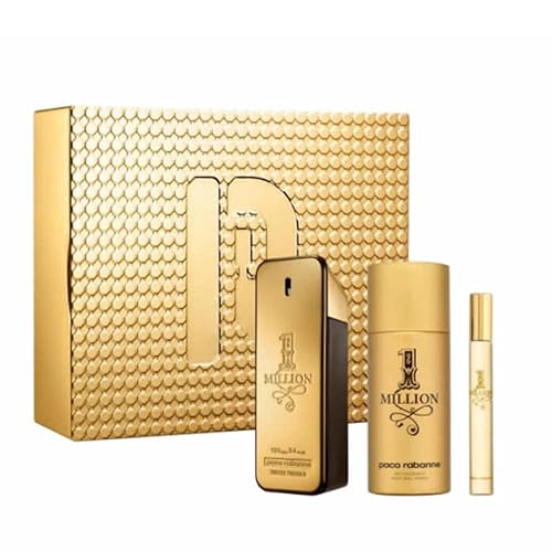 Paco Rabanne One Million Men'S 3-Piece Gift Set: Eau De Toilette & Deodorant Spray