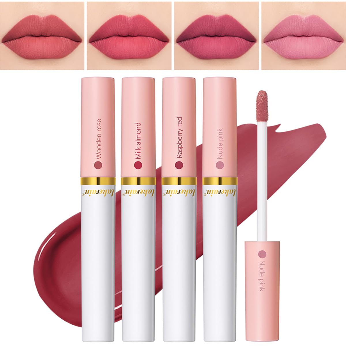 Fyeboo Matte Liquid Lipstick Set A - 4 Colors, Waterproof, Long Lasting, Non-Sticky, 1 Fl