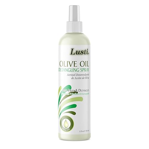 Vineen Lusti Olive Oil Detangling Spray, 12 fl oz - Anti-Frizz, Strengthens Damaged Hair