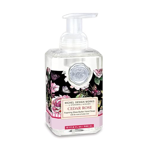 Michel Design Works Cedar Rose Foaming Hand Soap, 17.8 Fl Oz - Luxurious & Refreshing Cleanse