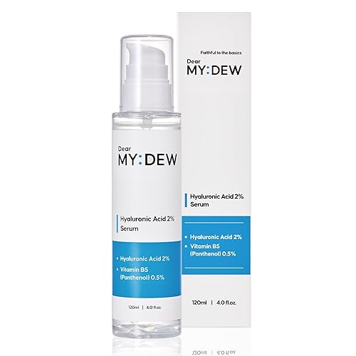 Dearmydew Hyaluronic Acid Serum 2% With Vitamin B5, 4 Fl Oz - Moisturizing Anti-Aging Hyd