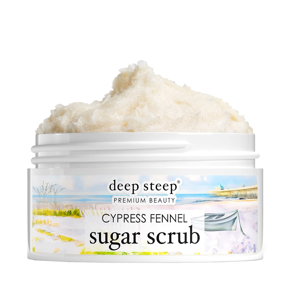 Deep Steep Sugar Scrub - 8Oz Cypress Fennel, Exfoliating Body Scrub, Charleston Collection