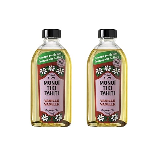 Monoi Tiare Tahiti Coconut Oil Vanilla - 4 Oz, Pack Of 2 - Natural Moisturizer