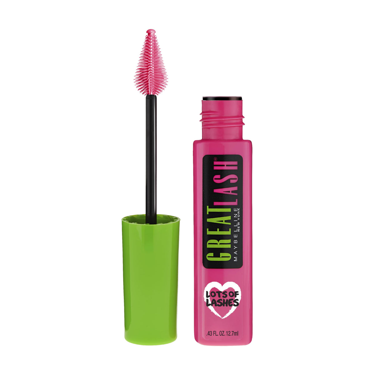 Maybelline Great Lash Lots Of Lashes Washable Mascara  Volumizing  Thickening and Curling Mascara  Very Black  1 Count