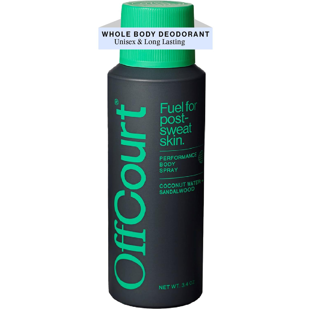 Offcourt Natural Deodorant Spray For Men And Women - Aluminum Free, Coconut Water & Sandalwood, 3.4Oz