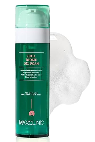 Maxclinic Cica Biome Oil To Foam Cleanser - Hydrating Facial Wash For Sensitive Skin, 3.88 Fl Oz