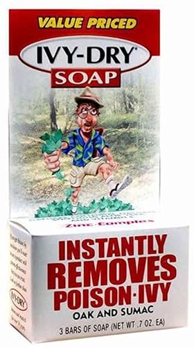 Ivy-Dry Soap - Removes Poison Ivy, Oak & Sumac - 3 Bars (0.7 Oz Each)