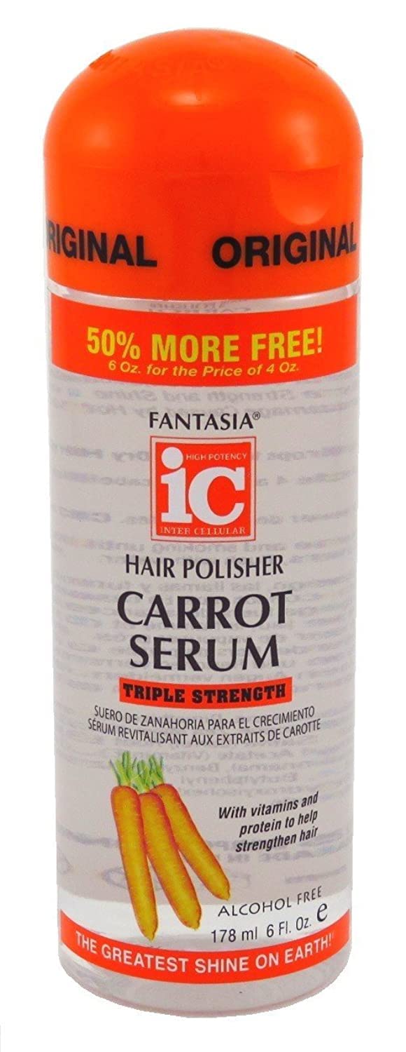 Fantasia Carrot Serum Hair Polisher Triple Strength 6 Fl Oz - Nourishing Hair Treatment