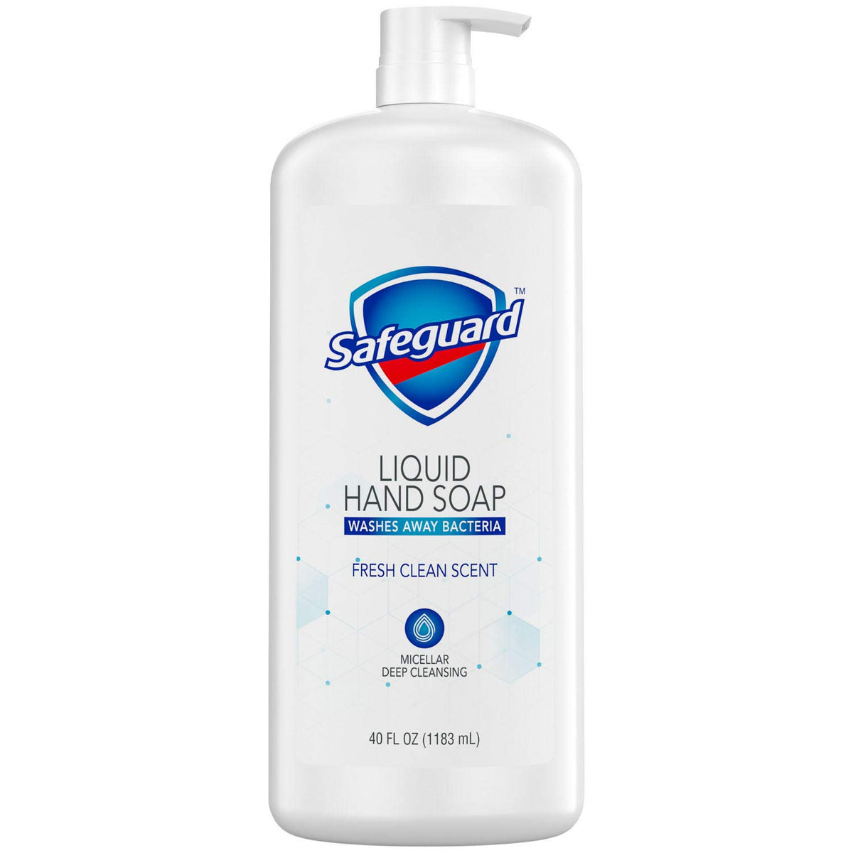 Safeguard 4 Pack Liquid Hand Soap, Micellar Deep Cleansing, Fresh Clean Scent, 40 Fl Oz