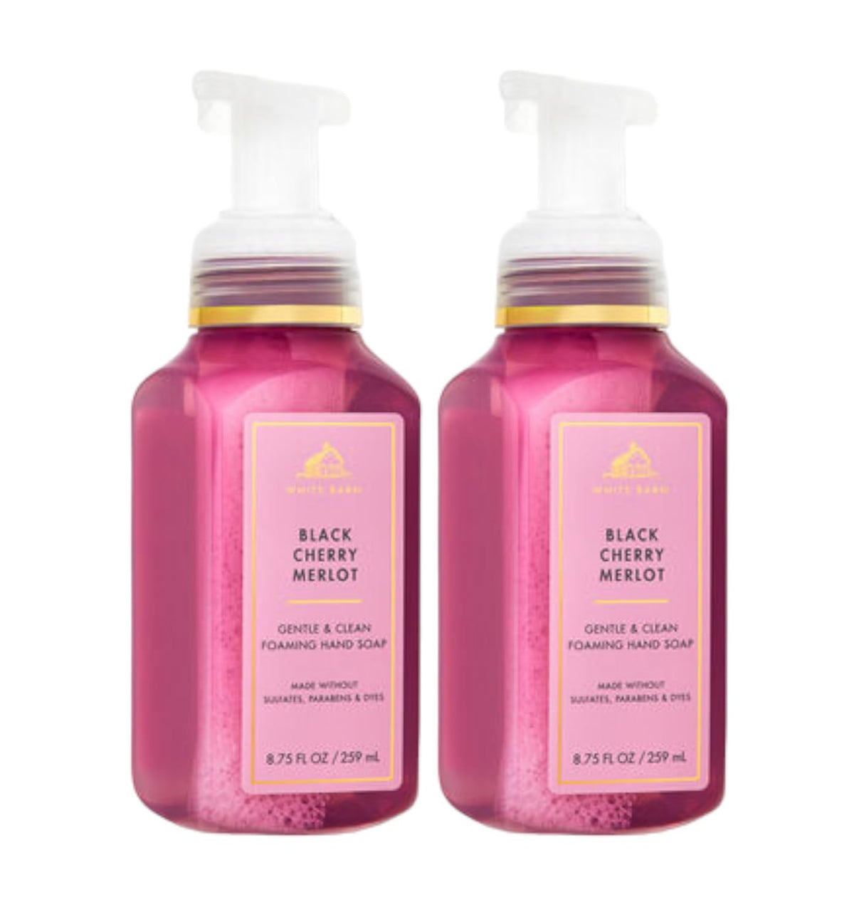 Bath & Body Works Gentle Foaming Hand Soap, Black Cherry Merlot, 8.75 Fl Oz (2-Pack)