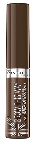 Rimmel Brow This Way Lightweight Gel, Medium Brown, 0.17 Fl Oz - Perfect for Defined Brows