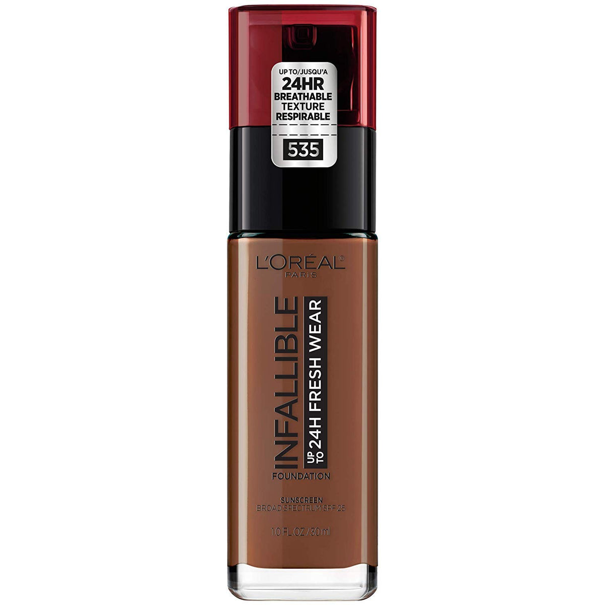 L'Oreal Paris Infallible 24Hr Fresh Wear Foundation, Espresso, 1 Fl Oz - Lightweight Coverage