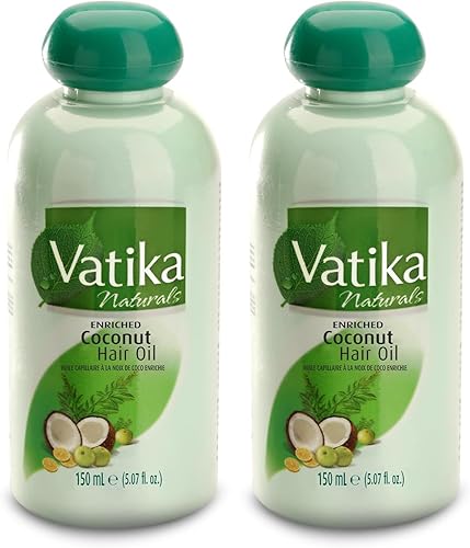 Dabur Vatika Coconut Hair Oil 150Ml - Enriched Formula, Pack Of 2 For Healthy Hair