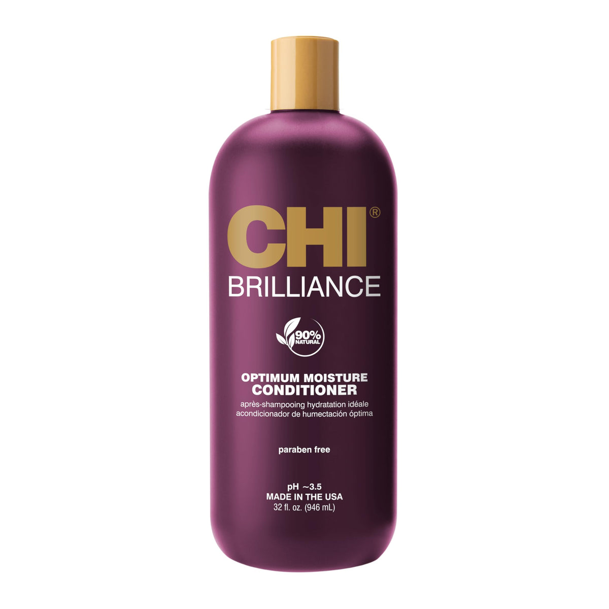 Chi Deep Brilliance Olive & Monoi Moisture Conditioner 32 Oz - Hydrating Hair Care