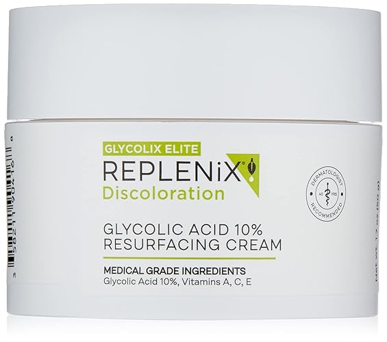 Replenix Glycolic Acid 10% Resurfacing Cream - Hydrating Exfoliating Face Moisturizer 1.7